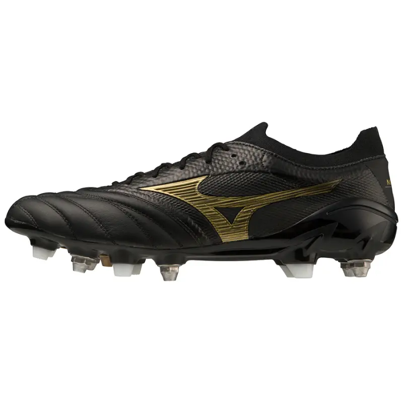 Mizuno MORELIA NEO IV BETA JAPAN MIX Black/Gold/Black pictured from a main angle