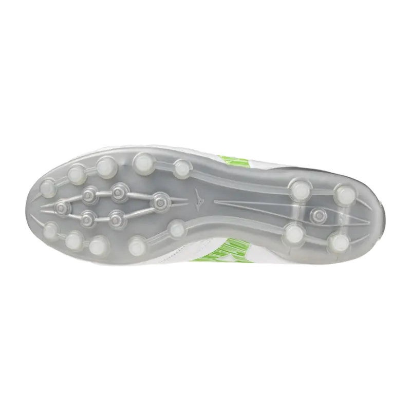 Closer look at Mizuno MORELIA NEO IV PRO AG White/Neon Green/Cool Gray 3C, alternate