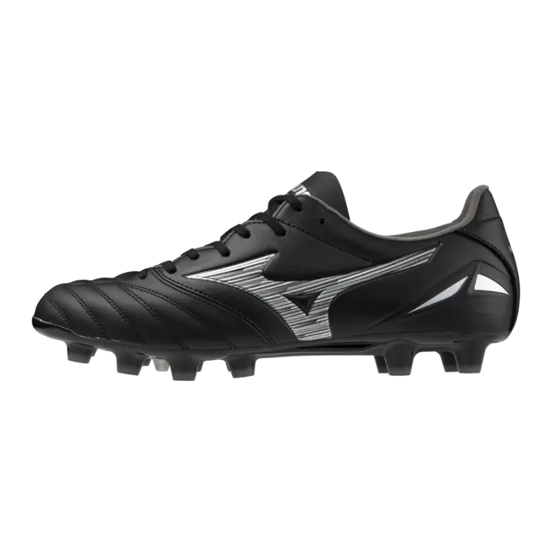 Mizuno MORELIA NEO IV PRO Black/Galaxy Silver/Black shown in a main product photo