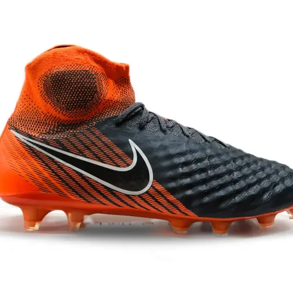 main view of Nike Magista Obra II Elite DF FG Fast AF Dark Grey / Black / Orange