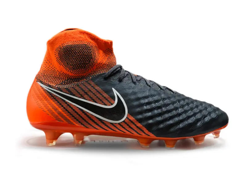 main view of Nike Magista Obra II Elite DF FG Fast AF Dark Grey / Black / Orange