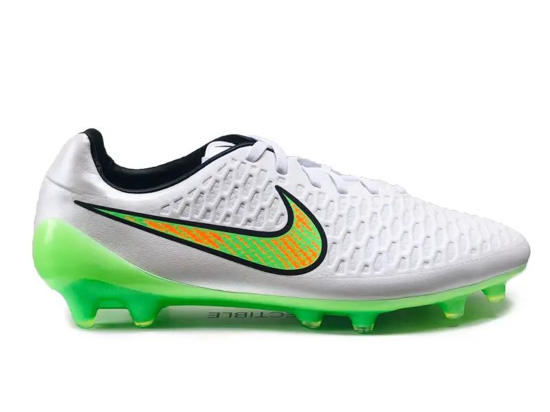 Nike Magista Opus I Shine Through Pack - White / Poison Green / Orange FG pictured from a main angle