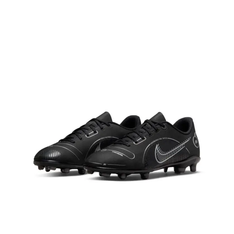 main photo showcasing Nike Mercurial Vapor 14 Club FG/MG Jr (Black/Silver)