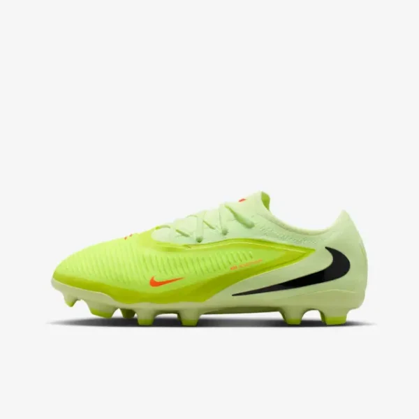 Nike Phantom 6 Low Pro MG Limelight Hyper Crimson (GS) displayed in a main image