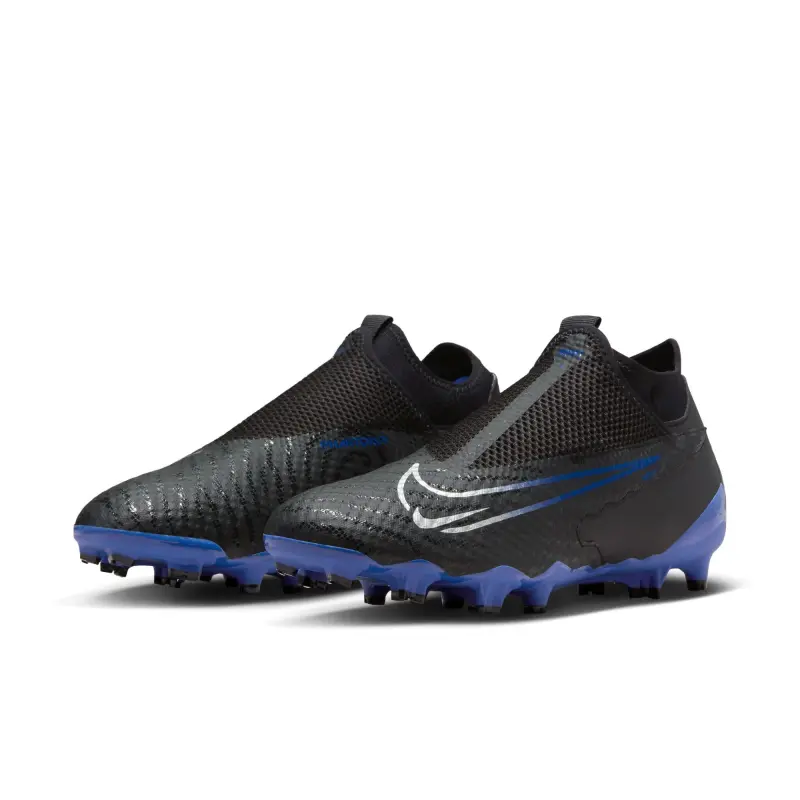 Nike Phantom GX Academy DF FG/MG (Black/Blue) pictured from a main angle