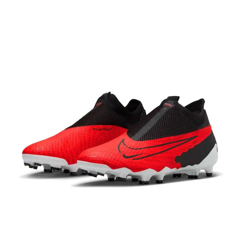 main product shot featuring Nike Phantom GX Academy DF FG/MG (Crimson/Black)