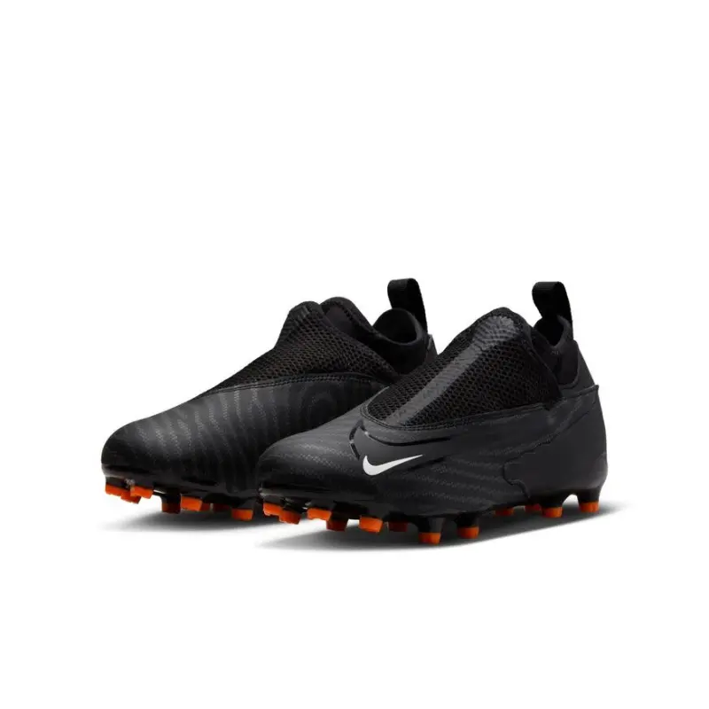 Nike Phantom GX Academy DF FG/MG Jr (Black/Orange) shown in a main product photo