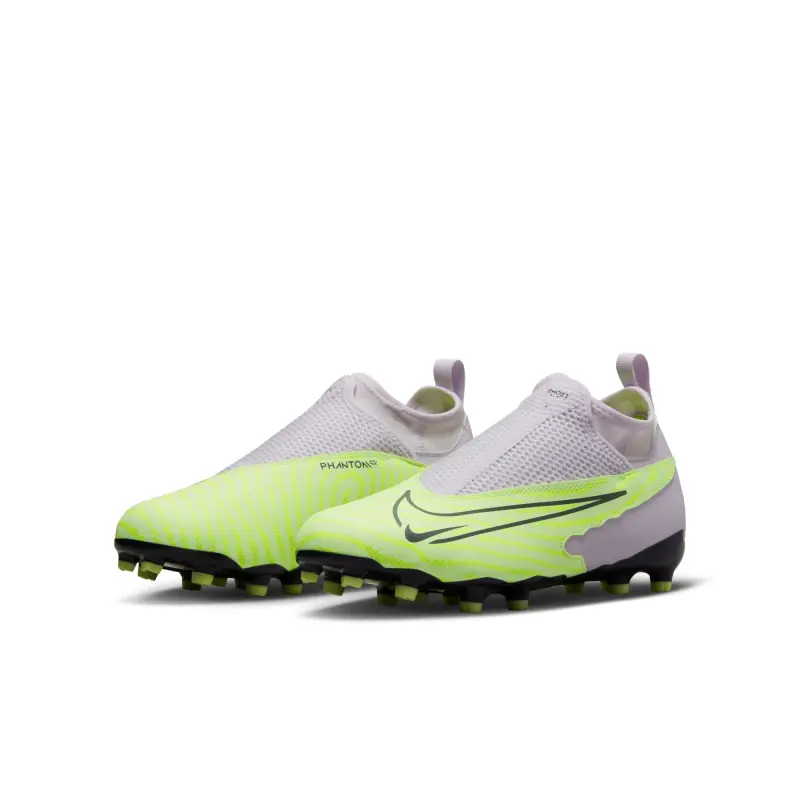 Nike Phantom GX Academy DF FG/MG Jr (Volt/Gray) displayed in a main image