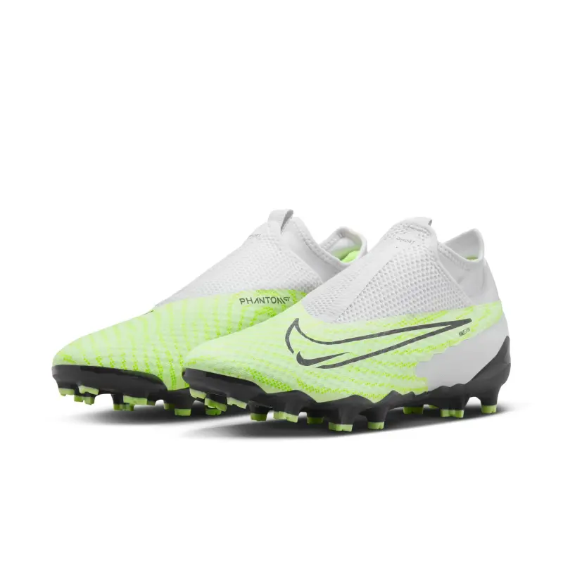 Nike Phantom GX Academy DF FG/MG (Volt/Gray) visual highlighting the main view