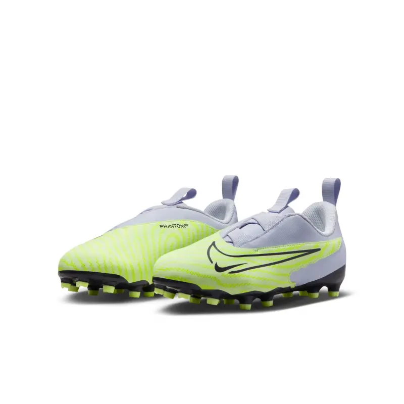 Nike Phantom GX Academy FG/MG Jr (Volt/Gray) displayed in a main image
