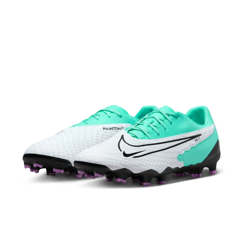 Nike Phantom GX Academy FG/MG (White/Teal) displayed in a main image