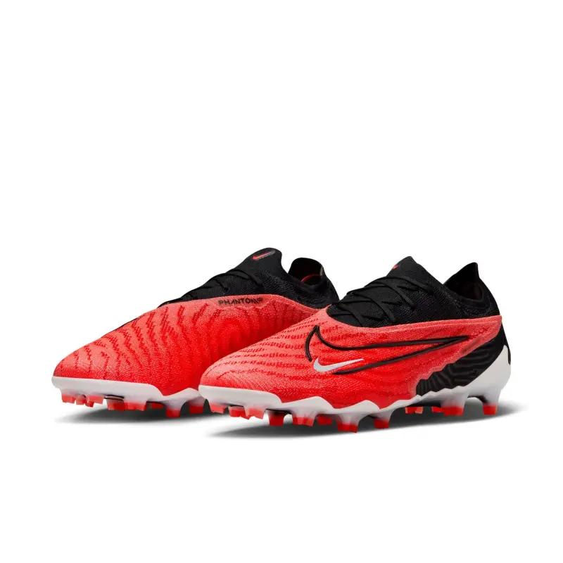 Nike Phantom GX Elite Gripknit FG (Crimson/Black) displayed in a main image