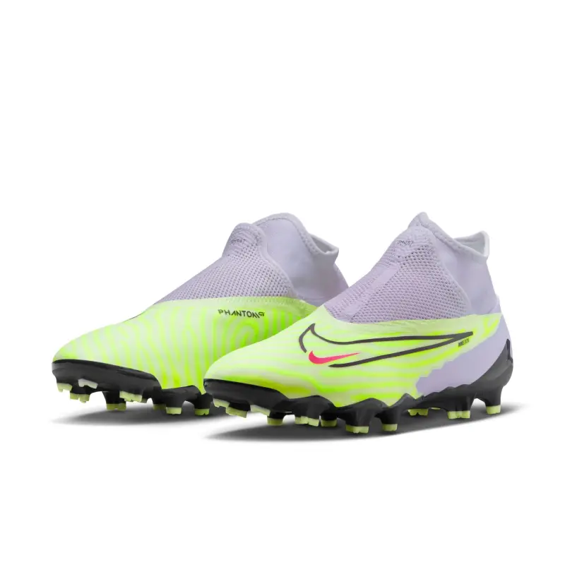 Nike Phantom GX Pro DF FG (Volt/Gray) visual highlighting the main view