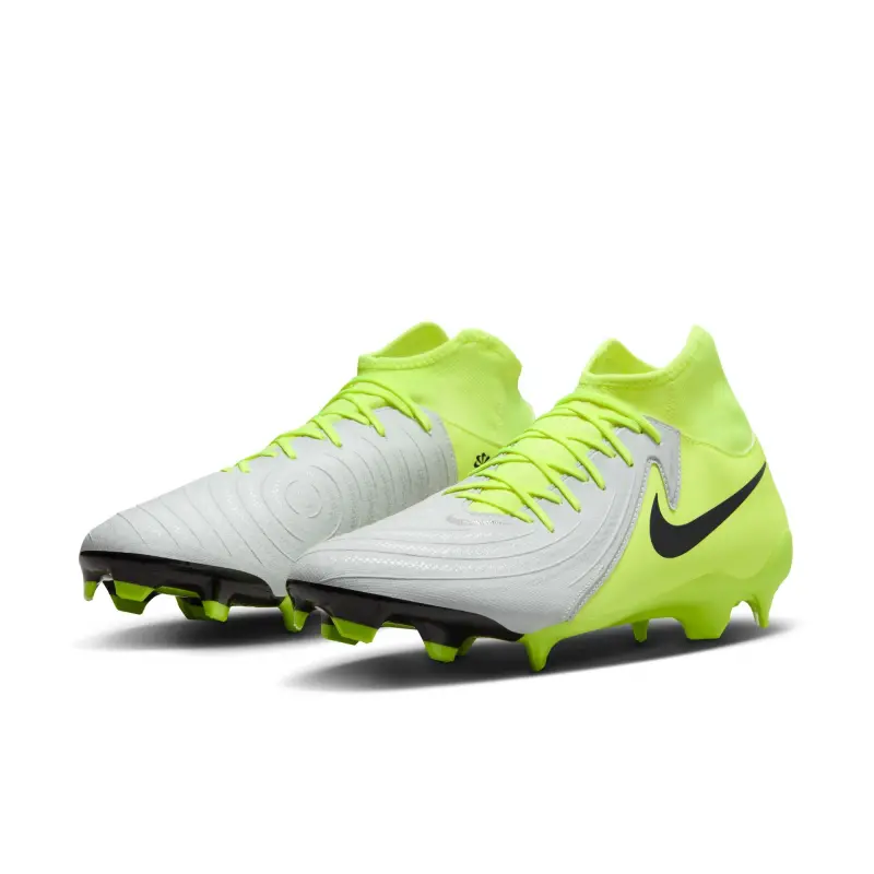 Nike Phantom Luna 2 Academy FG/MG (Gray/Volt) visual highlighting the main view