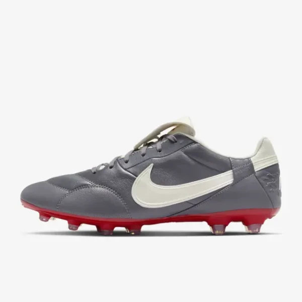 main product shot featuring Nike Premier 3 FG Light Graphite Varsity Red