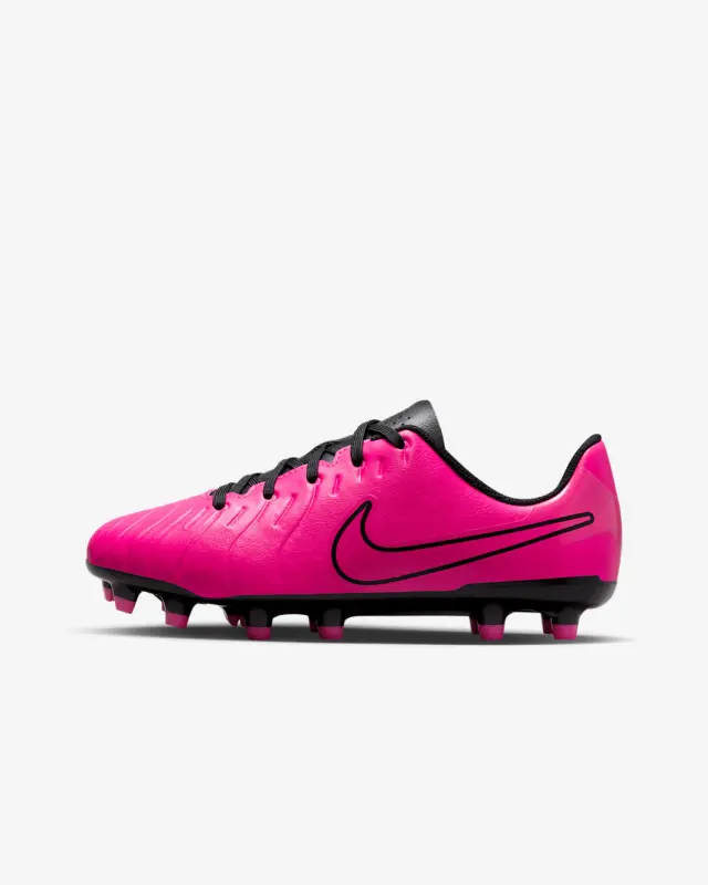 Nike Tiempo Legend 10 Club MG GS 'Fierce Pink' shown in a main product photo