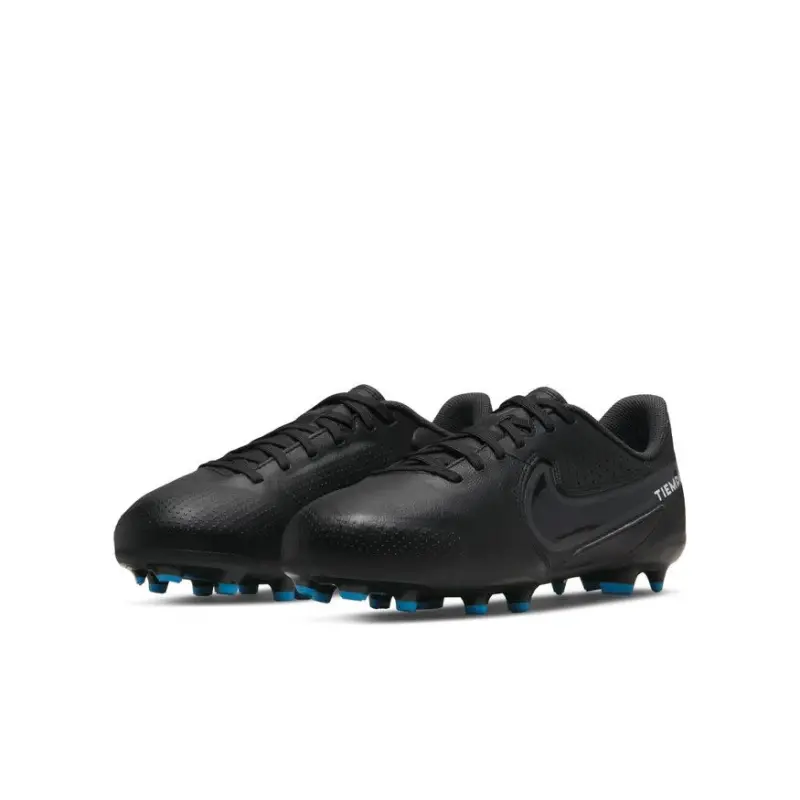 Nike Tiempo Legend 9 Academy FG/MG Jr (Black/Black) visual highlighting the main view