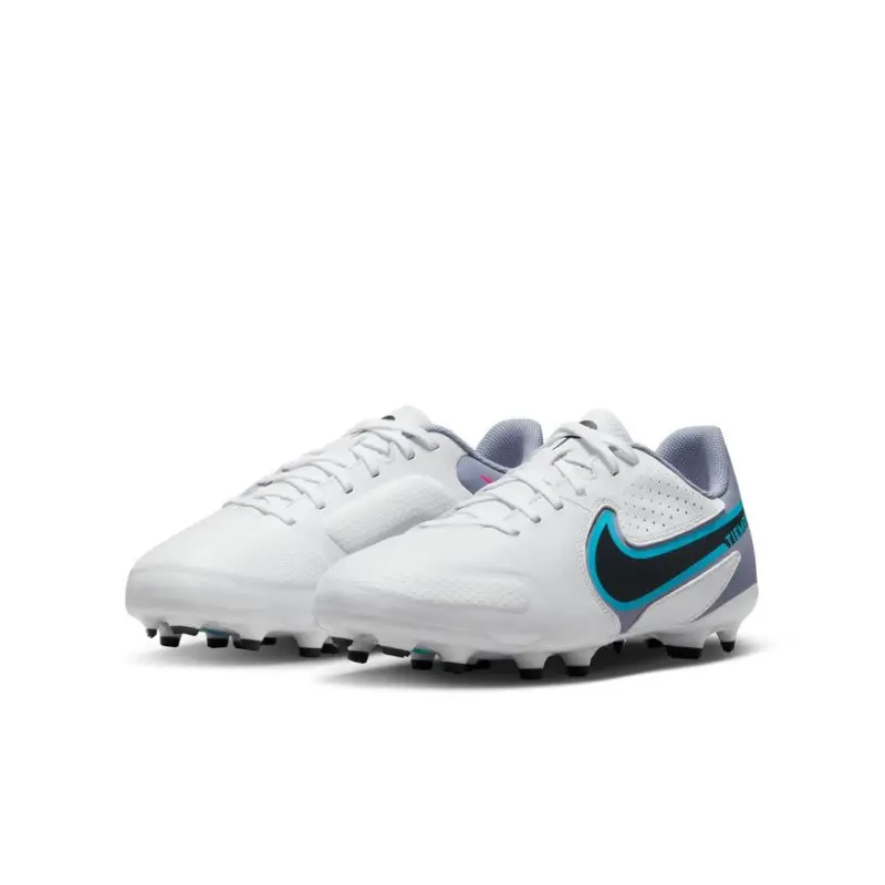 Shop image of Nike Tiempo Legend 9 Academy FG/MG Jr (White/Blue/Pink) in main view