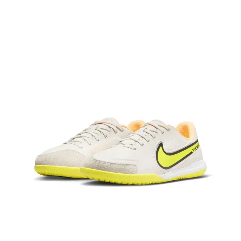 main photo showcasing Nike Tiempo Legend 9 Academy Indoor Jr (White/Yellow)