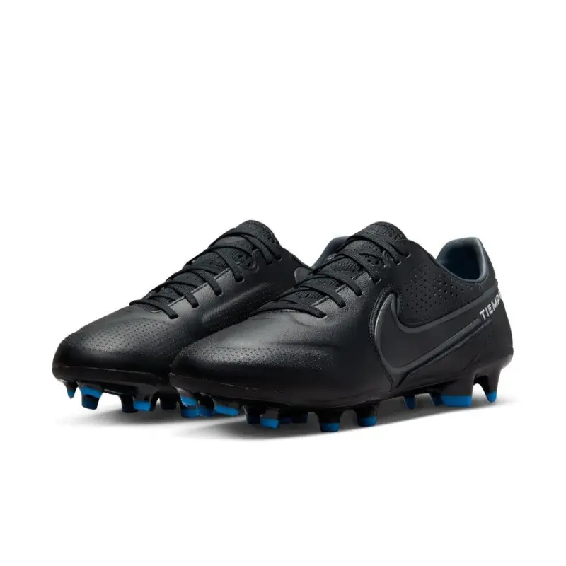 Nike Tiempo Legend 9 Pro FG (Black/Black) pictured from a main angle