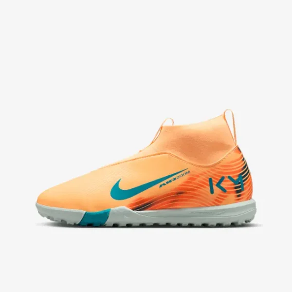 Nike Zoom Mercurial Superfly 10 Academy TF Kylian Mbappé Melon Tint (GS) pictured from a main angle