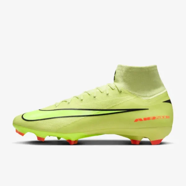 Nike Zoom Mercurial Superfly 10 Pro FG Limelight Hyper Crimson Volt pictured from a main angle