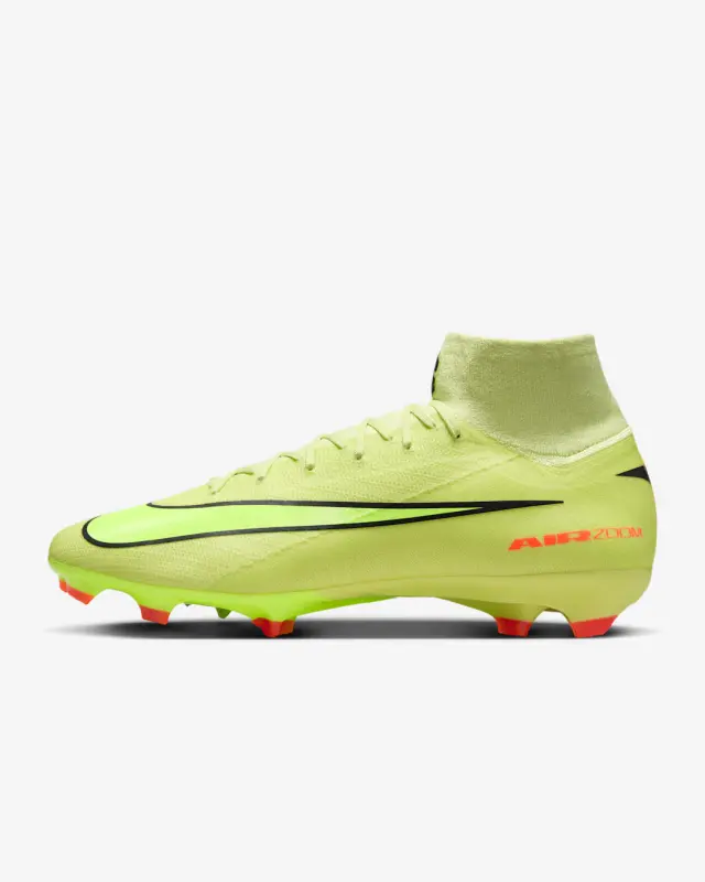 Nike Zoom Mercurial Superfly 10 Pro FG Limelight Hyper Crimson Volt pictured from a main angle