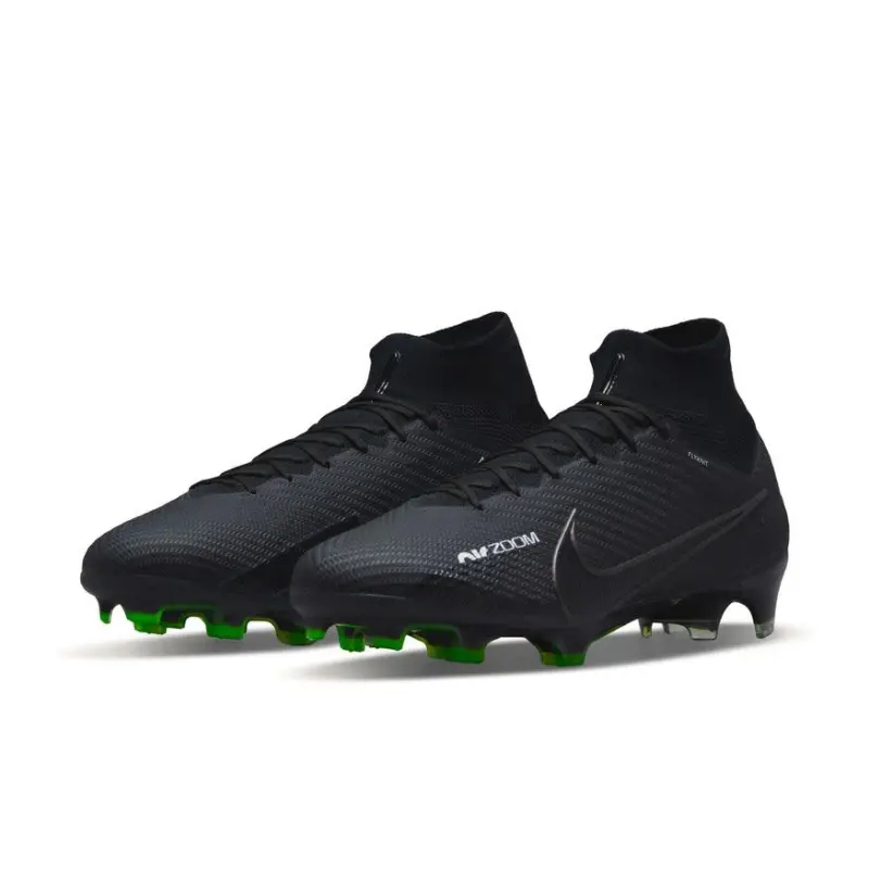 Nike Zoom Mercurial Superfly 9 Elite FG (Black) pictured from a main angle