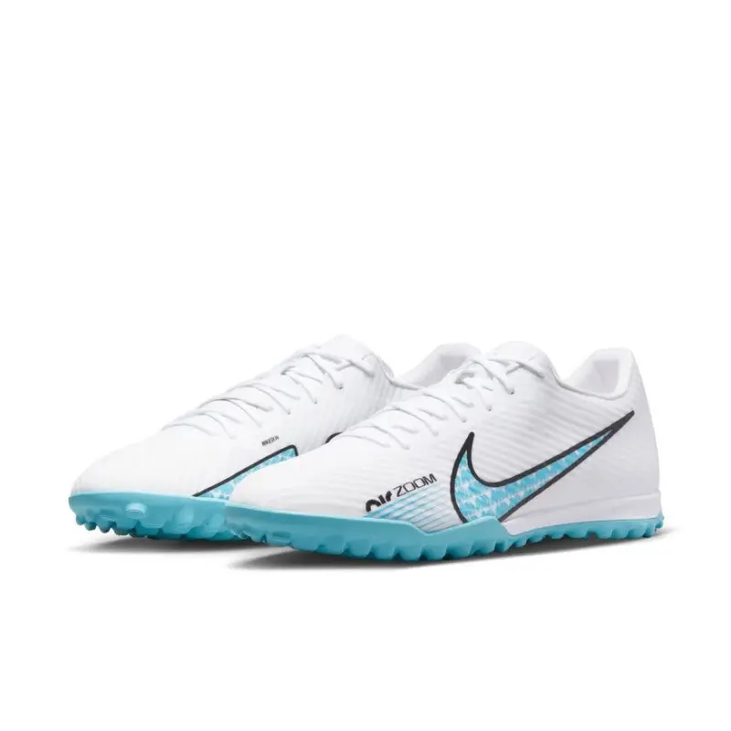 Product photography of Nike Zoom Mercurial Vapor 15 Academy Turf (White/Sky), main