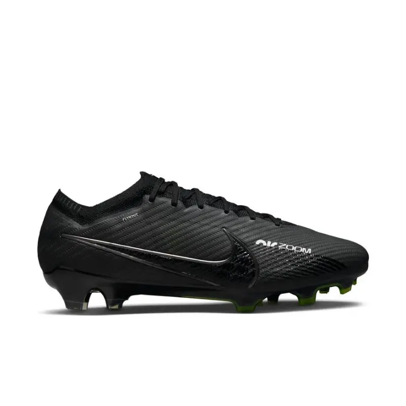 Nike Zoom Mercurial Vapor 15 Elite FG (Black/Volt) visual highlighting the alternate view
