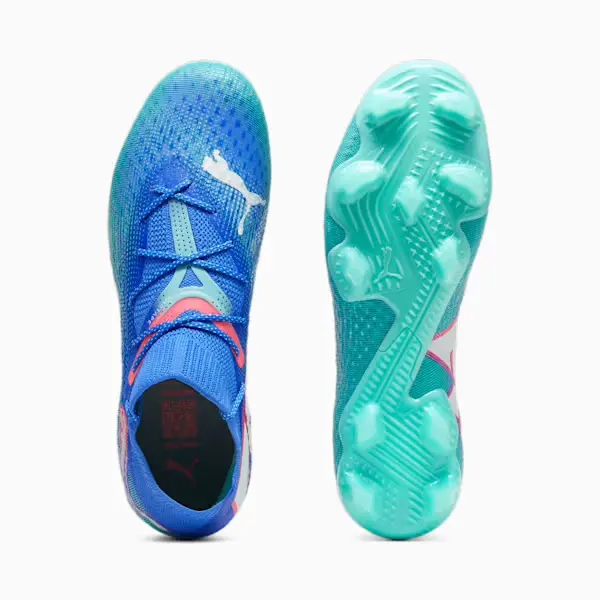 PUMA Future 7 Ultimate FG/AG (Blue/Mint) visual highlighting the alternate view