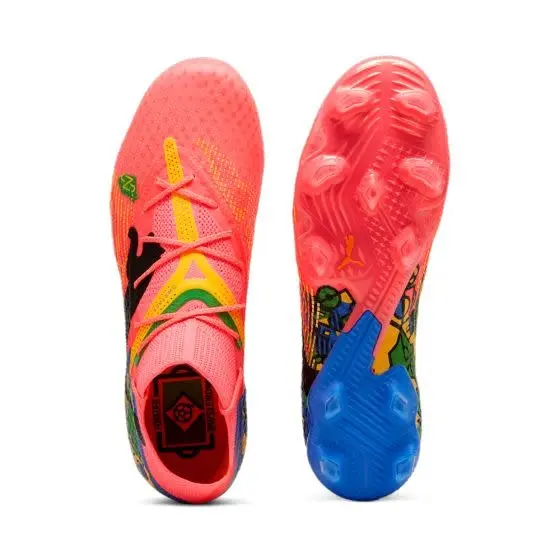 PUMA Future 7 Ultimate NJR FG/AG (Pink/Blue) visual highlighting the alternate view
