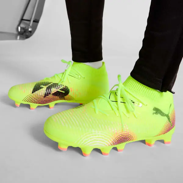 Puma Future 8 Pro Yellow Alert / Black (GS) visual highlighting the alternate view