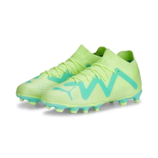PUMA Future Match FG/AG Jr (Yellow/Teal) shown in a main product photo