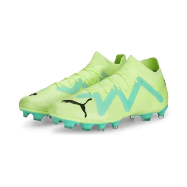 PUMA Future Match FG/AG (Yellow/Teal) pictured from a main angle