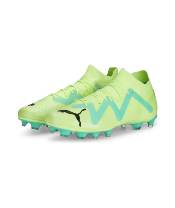 PUMA Future Match FG/AG (Yellow/Teal) pictured from a main angle
