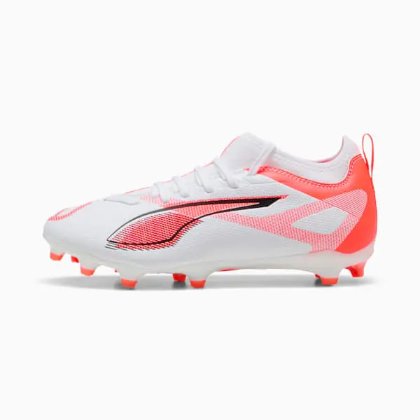 Puma Ultra 5 Match FG/AG White / Black (GS) visual highlighting the main view