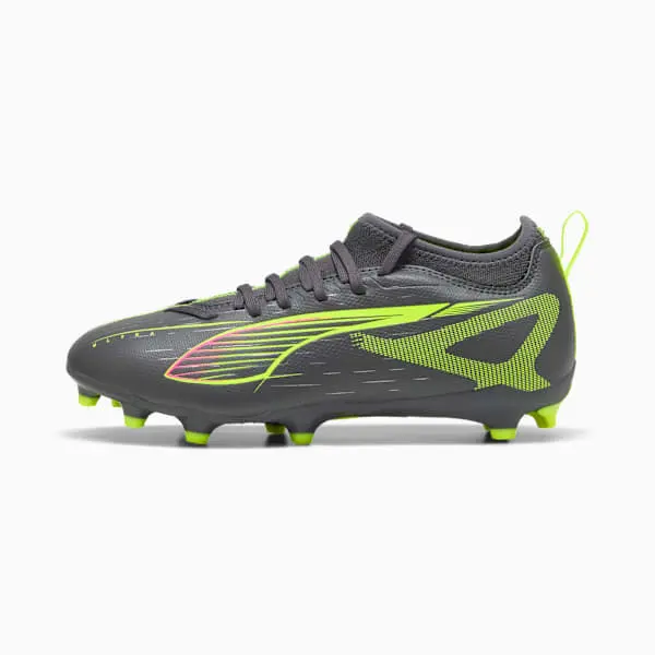 main photo showcasing Puma Ultra 5 Match Matte Aged Silver / Yellow Alert (GS)
