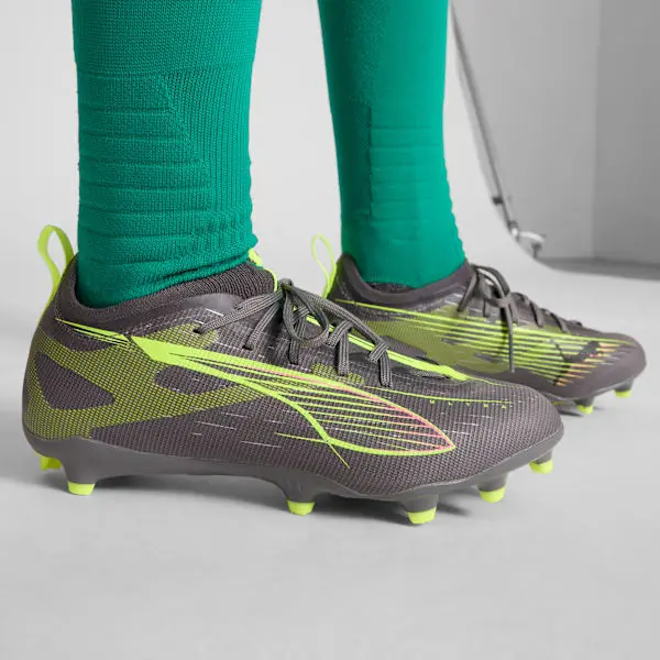 Shop image of Puma Ultra 5 Pro Matte Aged Silver / Yellow Alert (GS) in alternate view