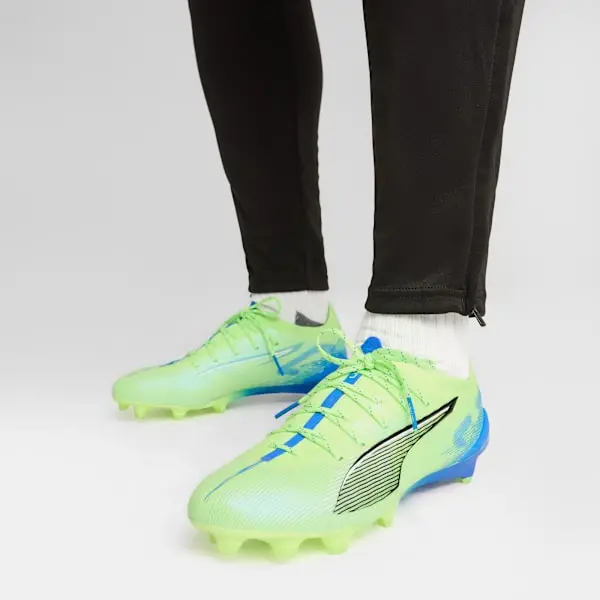 Product photography of Puma Ultra 5 Ultimate FG 'Lights Out Pack', alternate