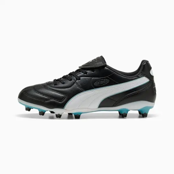 main product shot featuring Puma Wmns King Liga FG AG 'Black White Aqua'