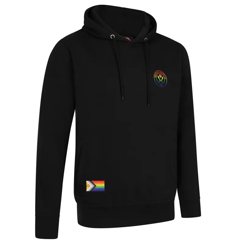 alternate photo showcasing Rainbow Print Hoody Black