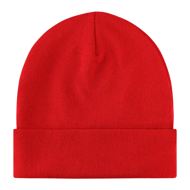 Product photography of RBL Beanie Hat Red, alternate