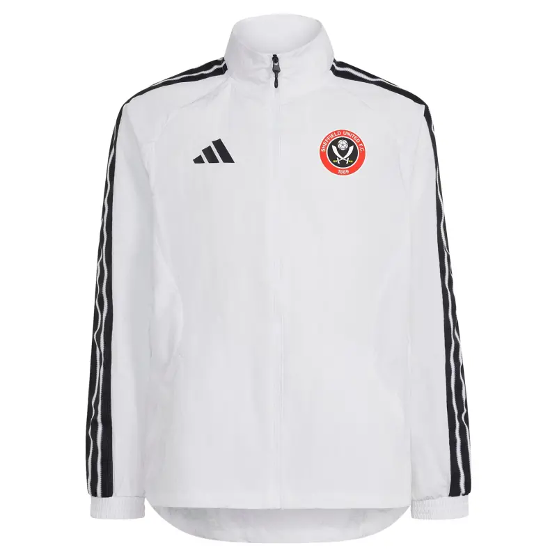 alternate product shot featuring Sheffield United Adidas Anthem Jacket - White - Kids