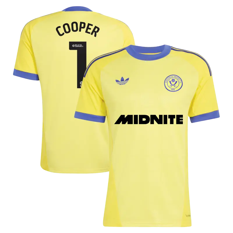 main photo showcasing Sheffield United Adidas Away Goalkeeper Shirt 2026-27 - Mens With Cooper 1 Printing