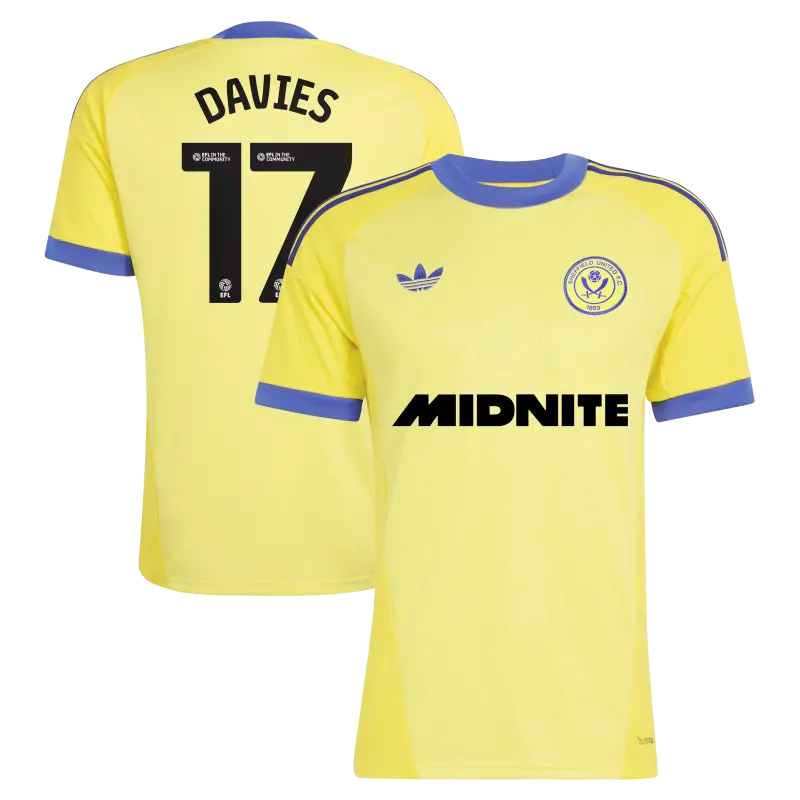 Shop image of Sheffield United Adidas Away Goalkeeper Shirt 2026-27 - Mens With Davies 17 Printing in main view