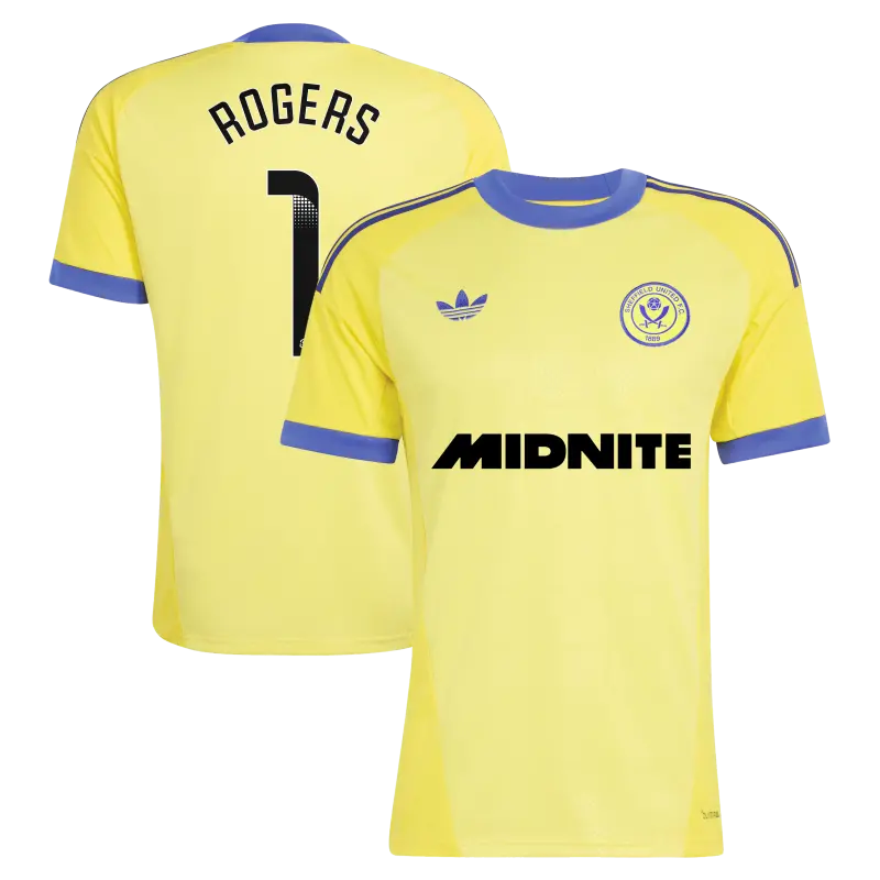 Sheffield United Adidas Away Goalkeeper Shirt 2026-27 - Mens With Rogers 1 Printing shown in a main product photo