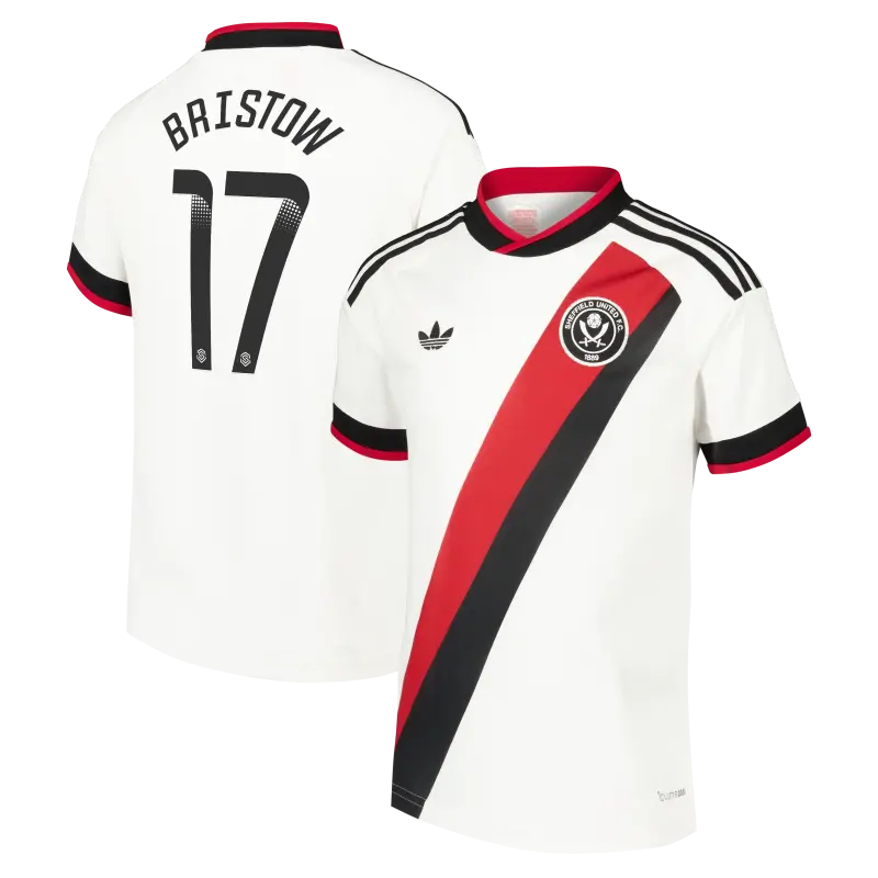 Shop image of Sheffield United Adidas Away Shirt 2026-27 - Kids With Bristow 17 Printing in main view