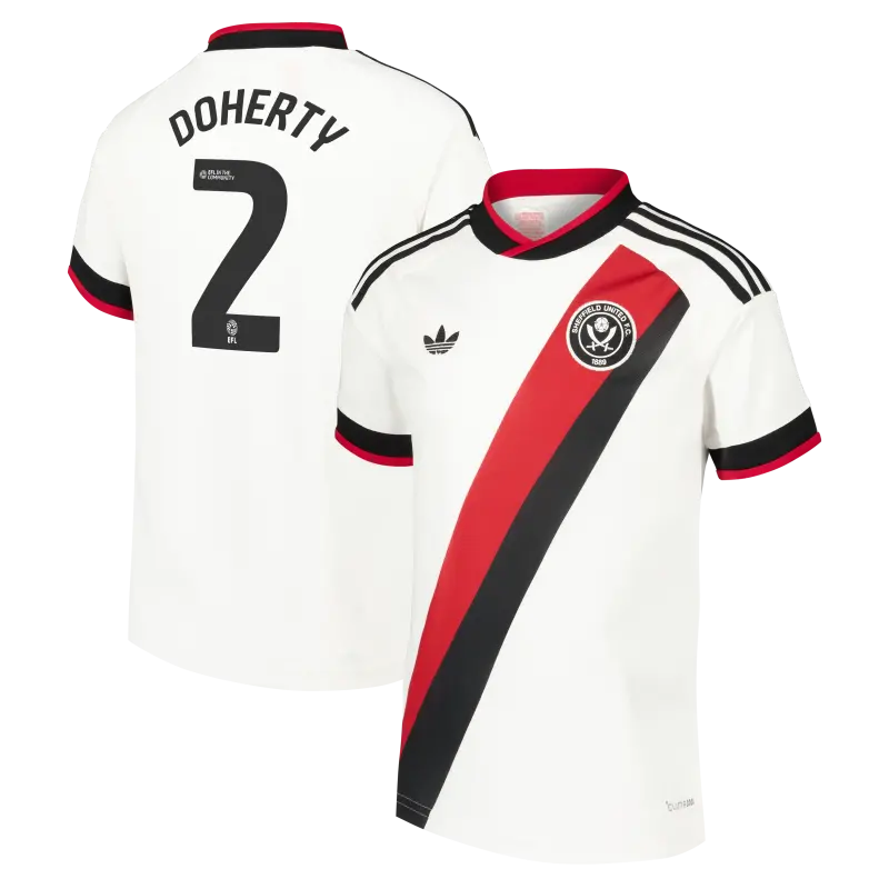 Sheffield United Adidas Away Shirt 2026-27 - Kids With Doherty 2 Printing product image, main