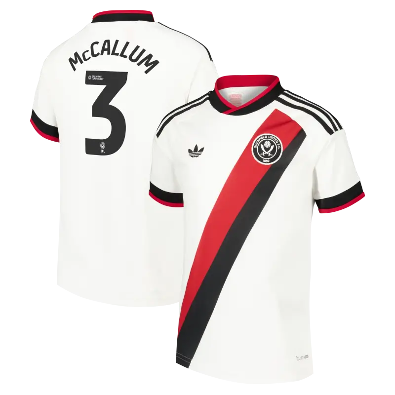 Sheffield United Adidas Away Shirt 2026-27 - Kids With McCallum 3 Printing product image, main
